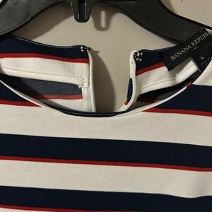 Banana Republic Blue White And Striped Red Dress